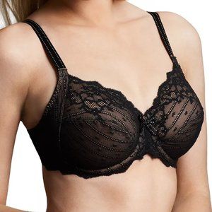 Chantelle Rive Gauche Full Coverage Unlined Bra in Black - Size 34H (5D)